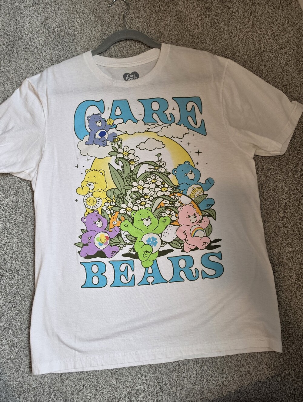 Care Bears Graphic Tee in White with Multicolor Characters